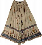 Gypsy Skirt with Floral Print 