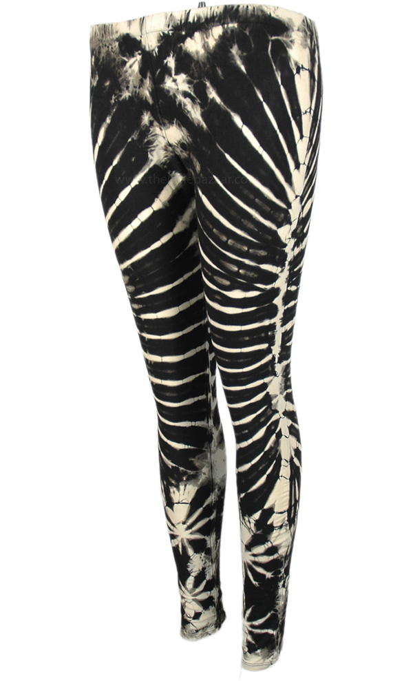 Black and White Tie Dye Soft Stretch Legging