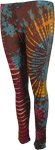 Yoga Pants in Bright Brown with Tie Dye [7854]