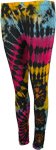 Yoga Pants in Colorful Black with Tie Dye [7855]