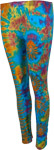 Yoga Pants in Colorful Blue with Tie Dye [7856]