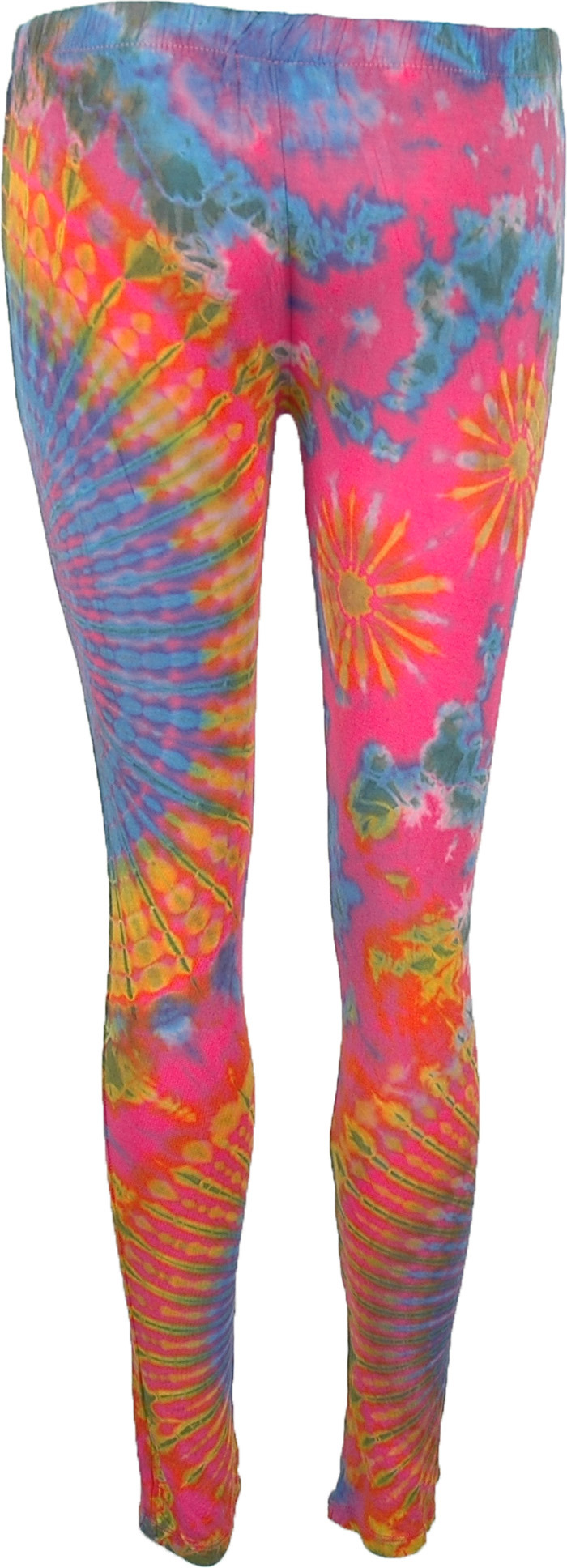 Kaleidoscope Pink Tie Dye Soft Stretch Legging | Pink | Split-Skirts ...