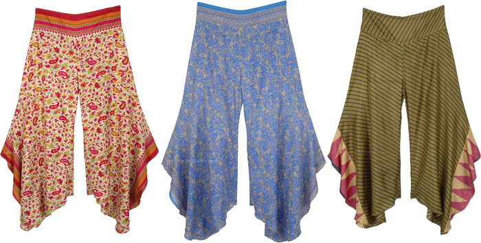 Printed Wide Leg Trouser Set of 3, Flared Printed Elephant Trouser - Assorted Pack Of 3