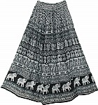 Black White Bohemian Skirt