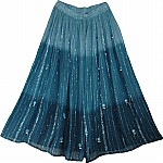 Blue Summer Long Skirt