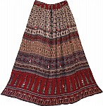 Gypsy Long Skirt - Flower Print 