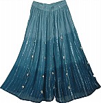 Blue Shaded Summer Long Skirt
