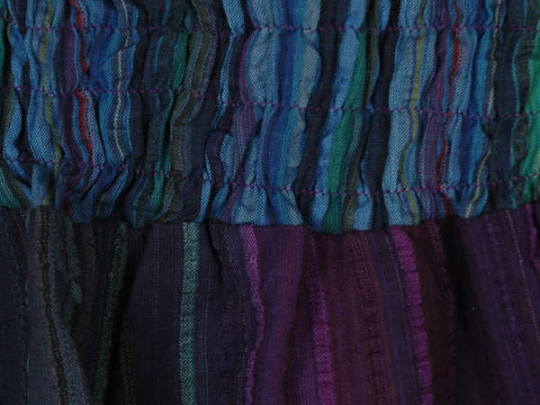 Blue and Purple Bonanza Cotton Ankle Length Skirt