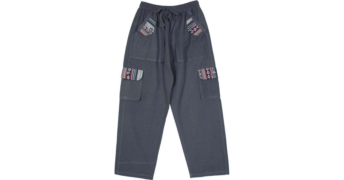 gray cotton pants