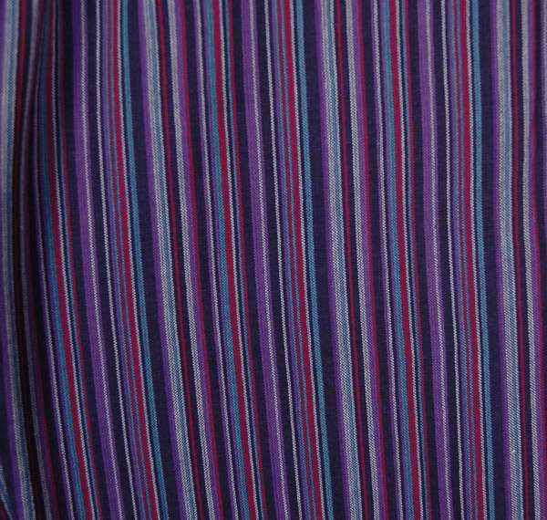 Purple Striped Cotton Harem Pants with Pockets