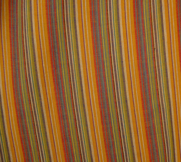 Dusky Orange Striped Cotton Pants with Pockets