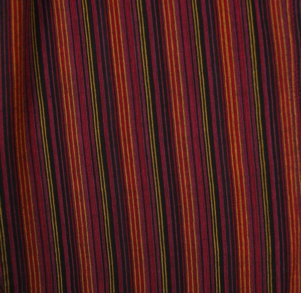 Hippie Maroon Striped Cotton Pants with Pockets