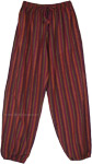 Cotton Beach Yoga Pants in Maroon with Pockets [7985]