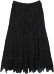 Obsidian Horizon Crochet Long Skirt [8006]