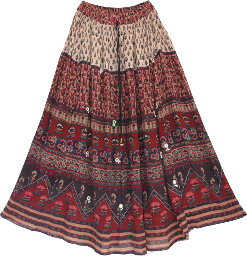 Summer Long Skirt - Floral Print 