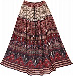 Summer Long Skirt - Floral Print 
