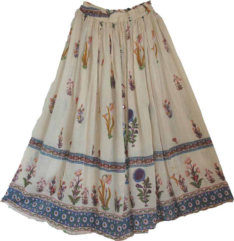 Gypsy Skirt with Floral Print 