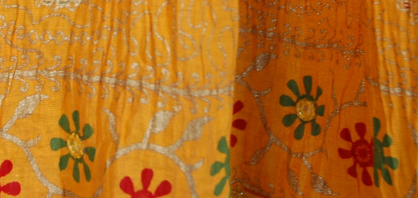 Marigold Crinkled Cotton Summer Long Skirt