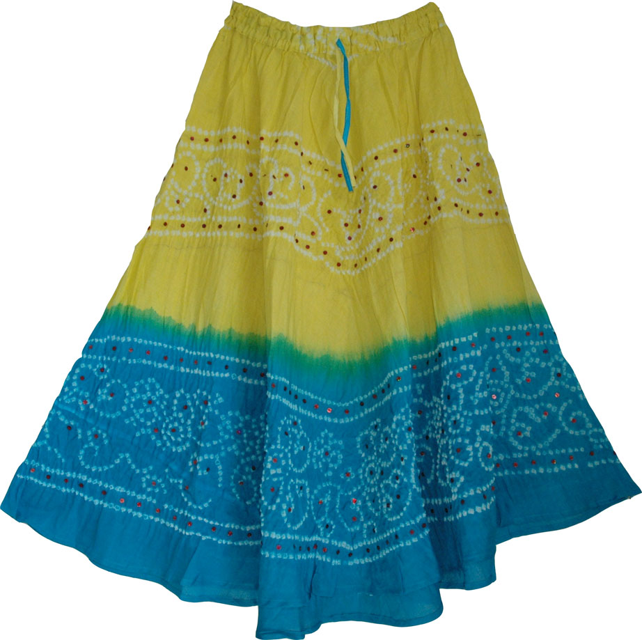 Tie Dye Long Summer Skirt