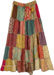 Boho Chic Patchwork Skirt with Square Dori [8296]