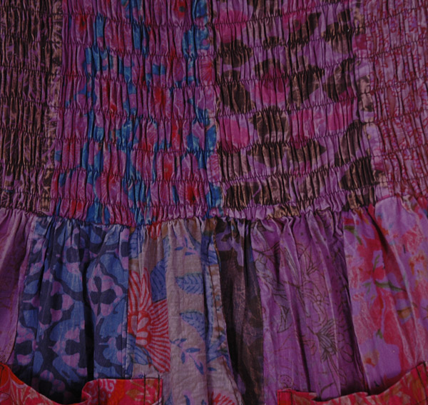 Shady Orchid Mixed Patchwork Cotton Harem Pants