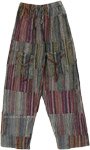 Majestic Beauty Straight Rayon Pants with Folk Print