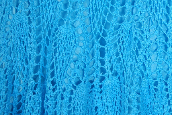 Azure Skies All Over Crochet Pattern Handknit Long Skirt