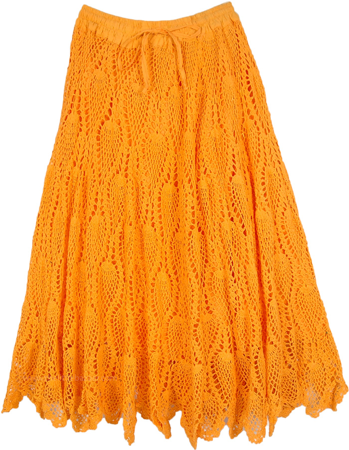 Orangina Handmade Crochet Long Skirt