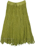 Pistachio Parrot Crochet Pattern Long Skirt