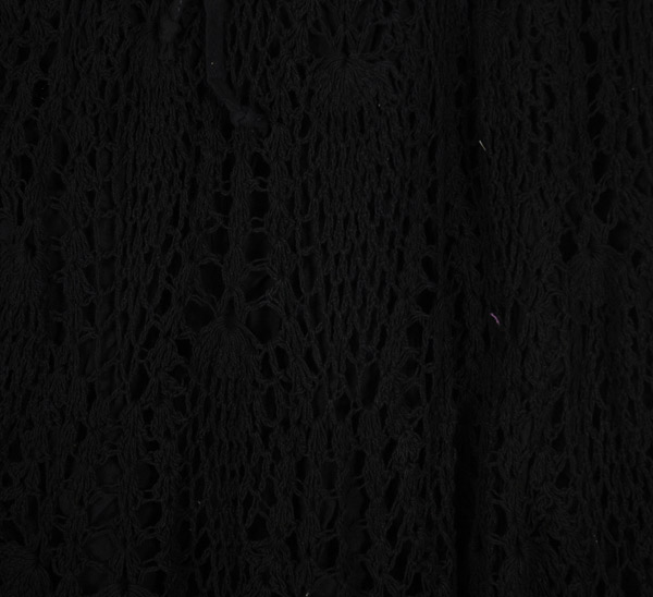 XL Black All Crochet Bohemian Cotton Long Skirt