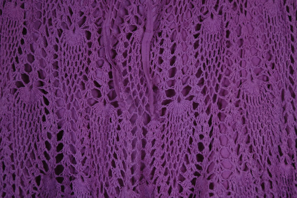 Violet Magic Extra Large All Over Crochet Long Skirt