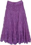 Purple Haze XL All Over Handknit Crochet Long Skirt [8403]