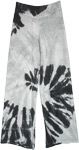 Tie Dye Elastic Waist Wide Leg Palazzo Pants in Grey [8431]