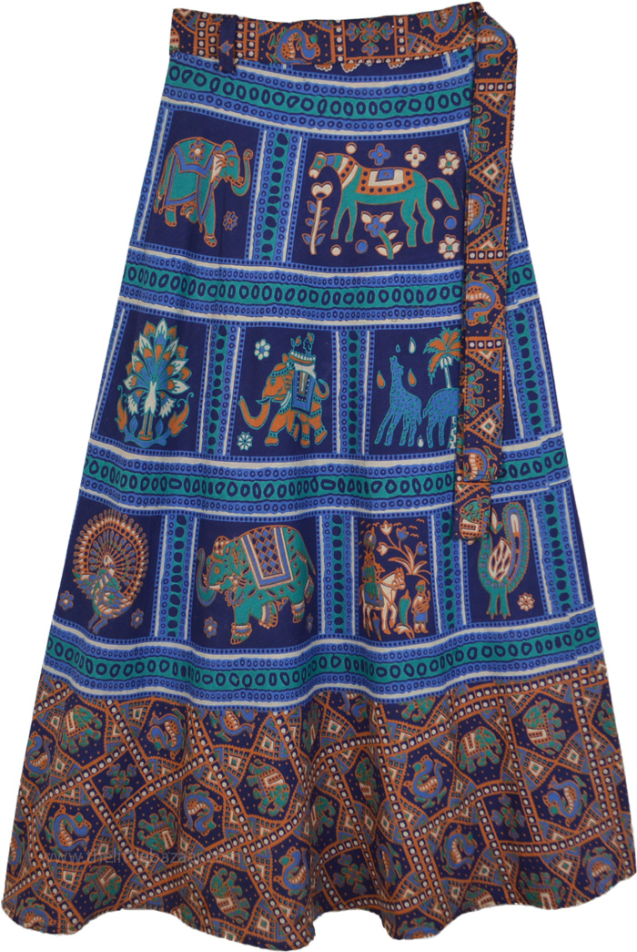 Exotic Animal Farm Cotton Wrap Skirt