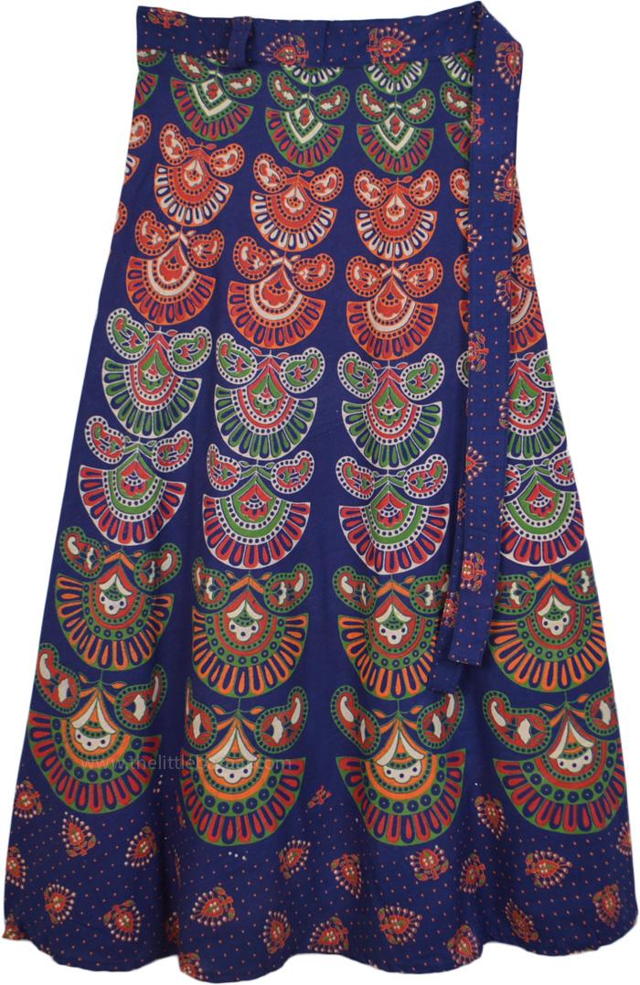 Bohemian Printed Wrap Around Skirt
