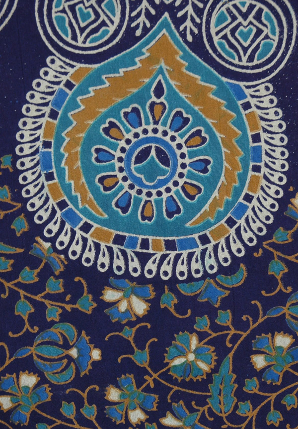 Peacock Mandala Maxi Cotton Wrap Skirt