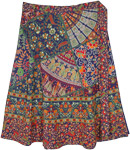 Full Ethnic Floral Gypsy Plus Size Wrap Around Skirt