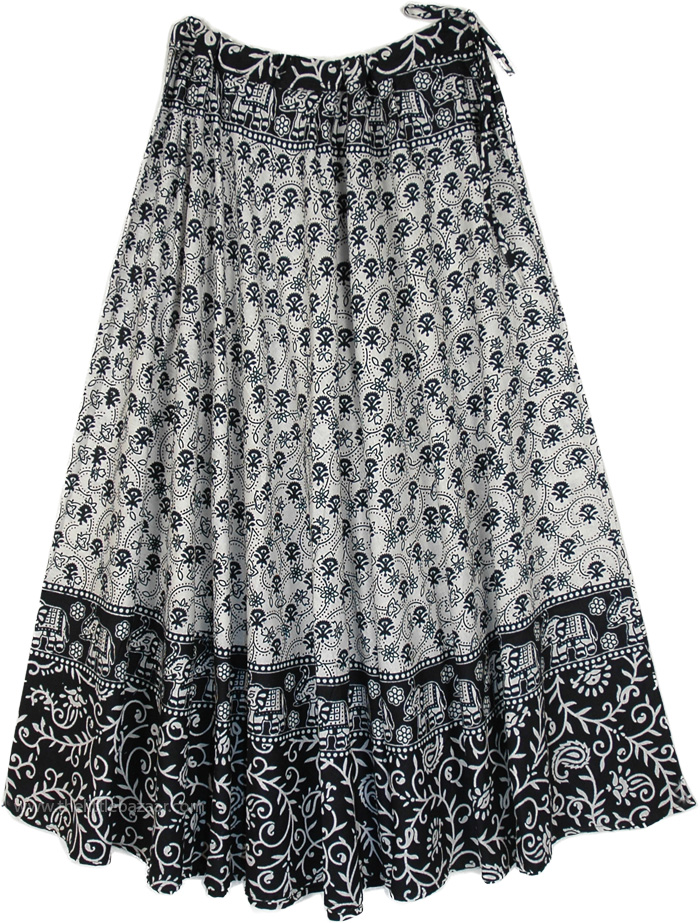 Madhubani Gypsy Long Skirt with Drawstring