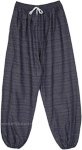 Grey Chateau Hippie Harem Pants with Elastic Drawstring Waist