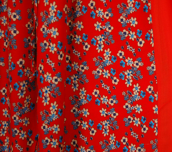 Poppy Red Bohemian Side Stripe Harem Pants