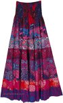 Smocked Waist Tiered Skirt Dress in Rayon  [8569]