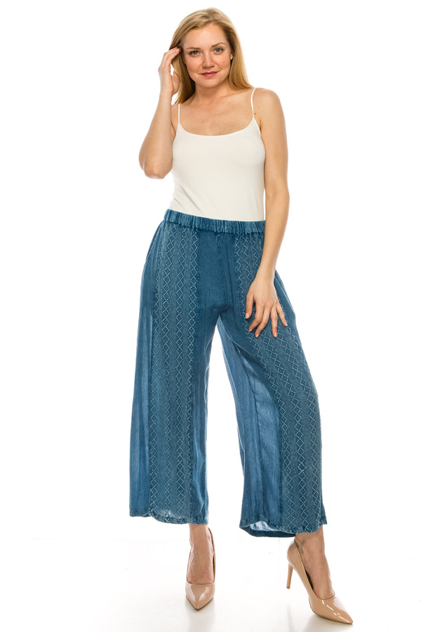 indigo Blue Bohemian Lounge Capri Pants