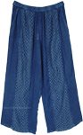 indigo Blue Bohemian Lounge Capri Pants