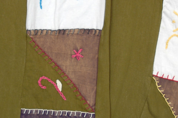 Olive Garden Hippie Side Patchwork Knit Pants