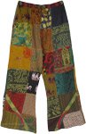 Boho Chic Cotton Voile Trousers with Drawstring [8672]