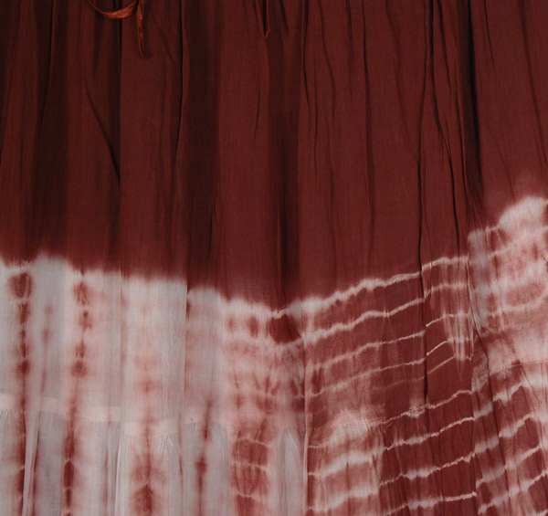 Nutmeg Cotton Tie Dye Long Summer Skirt