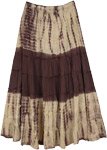 Dusty Boho Cotton Maxi Full Skirt with Smocked Waist