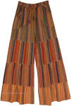 Boho Chic Summer Fun Cotton Pull On Pants in Shades of Orange [8691]