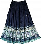 Bohemian Long Skirt w/ Sequins