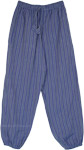 True Blues Striped Cotton Harem Pants